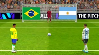 Messi vs Neymar Jr | Argentina vs Brazil Penalty Shootout Match | Friendly Match | Efootball 2024 |