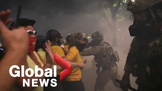 Portland protests: Violence escalates as protesters continue to face off with federal police