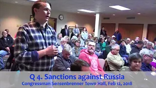 Q  4   Sanctions against the Russia, Congressman Sensenbrenner Town Hall, Feb 12, 2018