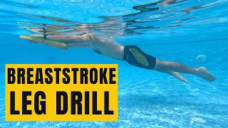 Breaststroke Leg Drill Using Board