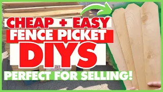 Grab $2 wood fence pickets to make these EASY Christmas DIYs 🌲 AND they're great to sell, too!