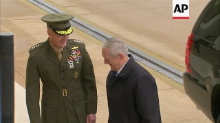 New Defense Secretary Mattis Arrives at Pentagon