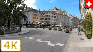 Geneva, Switzerland (Plainpalais to Eaux-Vives) | Spring 2021【4K】Canton de Genève, Suisse