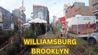 Life in Williamsburg Brooklyn. New York City Walking Tour 4k