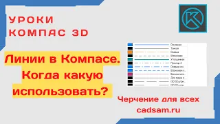 Видеоуроки Компас 3D. Линии в Компасе. Когда какую выбрать?