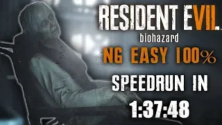 Resident Evil 7 NG Easy 100% Speedrun in 1:37:48 [Cero D Version]