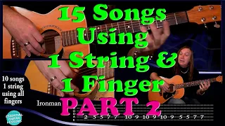 15 1 String Guitar Songs Part 2   Beginners Guitar Songs   Easy Songs to Play on Guitar