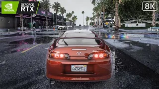 Realistic 8K Resolution Rain Enhancement - Most Realistic GTA V | RTX 3080 Ti & Intel i9-12900k