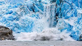 Most Awesome Glaciers Collapse in Water Compilation 4