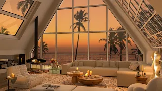 Beachfront Luxury 🏝️🎵 Cozy Bedroom Ambience with Goodnight Smooth Piano Jazz