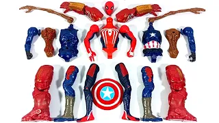 Assemble The Marvel iron Buster vs Captain America vs Spider-Man Miles Morales vs Siren Head Toys
