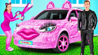 Pink Car vs Black Car Challenge | Crazy Challenge by TeenTeam Challenge