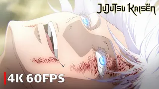 Jujutsu Kaisen in English dubbed | Every Gojo fight in less than 7 mins 4K