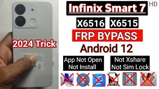 Infinix Smart 7 & 7 HD FRP Bypass Apps Not Disable | No Activity Launcher | Google Account Unlock