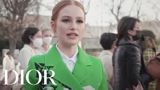 Stars in Dior on the Dior Spring-Summer 2022 Haute Couture Show