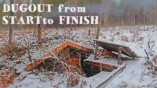 DUGOUT shelter build from START TO FINISH. Off grid living. Bushcraft 2021!