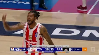 Trey Thompkins' 3-pointer electrifies the crowd in Aleksandar Nikolić Sports Hall (15.5.2024)