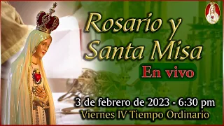 ⛪ Rosario y Santa Misa ⚜ Viernes 3 de febrero 6:30 PM | Caballeros de la Virgen