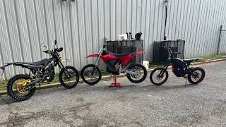 My Electric Dirt Bike Collection, walk around Ultra Bee , Stark Varg and Talaria MX4 Sting.