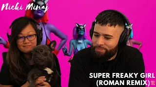 Nicki Minaj - Super Freaky Girl (Roman Remix) (Official Lyric Video) | Music Reaction