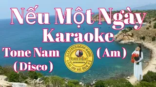 karaoke Nếu Một Ngày Tone Nam Nhạc Sống (Disco)