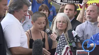 'Shame on you!' student tells Trump at Florida anti-gun rally
