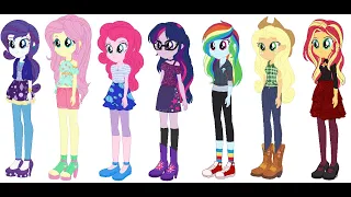 2021 Speedpaint 02: MLP and EQG Makeovers: Applejack, Twilight Sparkle, and Sunset Shimmer