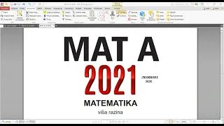 Matura 2021 (jesen) - matematika A (zadaci 1 do 28)