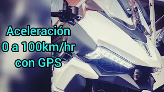 Aceleración 0 a 100km/hr (GPS) Zontes X1 310 🇨🇳🇨🇳🇨🇳🏍️🏍️🏍️