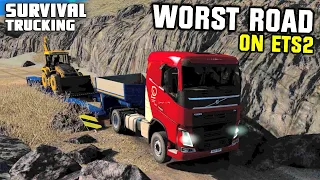 WORST ROAD ON ETS2 - SURVIVAL TRUCKING | DAY 14