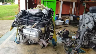 Infiniti G35X Engine Replacement  (without removing transmission)