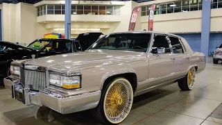 Cadillac on Gold Daytons in HD