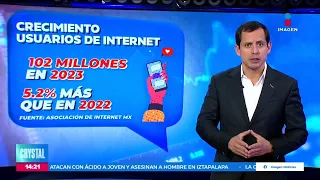 Así ha sido el crecimiento de los usuarios de internet en México | Noticias con Crystal Mendivil