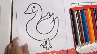 Color the goose with Joy (Mewarnai Angsa) #coloringforkids #mewarnai #coloring #coloringbook