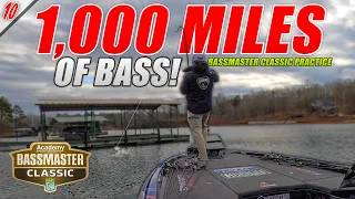 1,000 Miles of BASS! - Bassmaster Classic - UFB S2 E10 (Lake Hartwell PRACTICE)