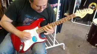 Panos Arvanitis shredding on a Squier Affinity strat