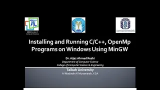 Lecture 0: Installing  OpenMP on Windows using MinGW  without Visual Studio