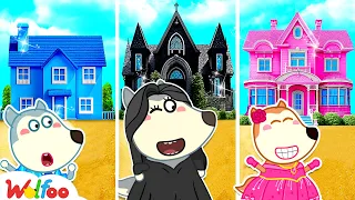 Wolfoo! Paint My House Challenge! One Color House Challenge | Cartoons for Kids | Wolfoo Family