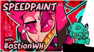 Alastor🎙️ & Vox 📺︎ (Hazbin Hotel) Speedpaint - BastionWH🎩