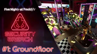 FNAF SECURITY BREACH FULL WALKTHROUGH #1: Groundfloor [NO COMMENTARY] #fnaf