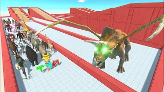 ESCAPE FROM ALIEN TRICERATOPS #2 - Animal Revolt Battle Simulator