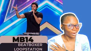 First Time Reacting To MB14 BGT Golden Buzzer Audition Pyramids Beatbox Loopstation Reaction