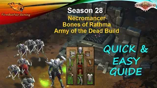 Diablo 3: Season 28 - Necromancer - Bones of Rathma - Army of the Dead & Leech Potion Recharge Guide