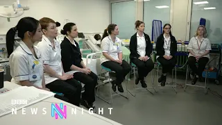 Student NHS nurses reveal what drew them to the profession - BBC Newsnight