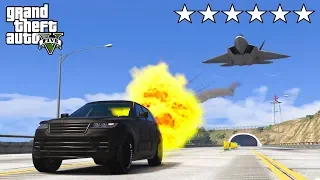 GTA 5 - THUG LIFE! 6 Star Wanted Level MILITARY RESPONSE Escape in MAX Upgrade Armored SUV