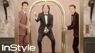 Jimmy O. Yang, Chris Pang & Harry Shum Jr. | 2019 Golden Globes Elevator | InStyle | #shorts