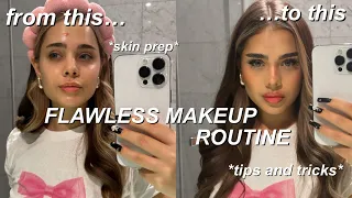 everyday makeup routine + skin prep  | tips and tricks for flawless makeup everytime 🎀