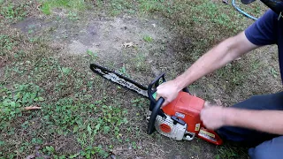 Stihl chainsaw stalling? Simple fix? Check if it's a clogged vent.