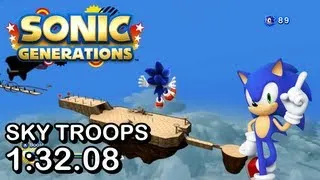 Sonic Melponterations Demo: Sky Troops (Modern) Speed Run - 1:32.08