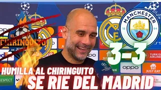 😱😨 GUARDIOLA HUMILLA AL REAL MADRID Y A EL CHIRINGUITO EN DIRECTO TRAS EL MADRID 3 CITY 3